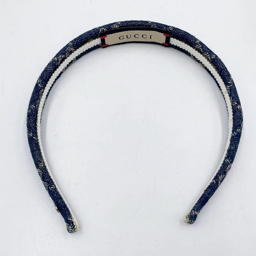 Gucci Denim Blue and White Hairband